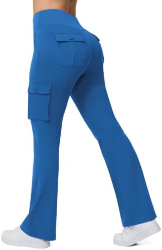 Flare Leggings with 6 Pockets in Classic Blue