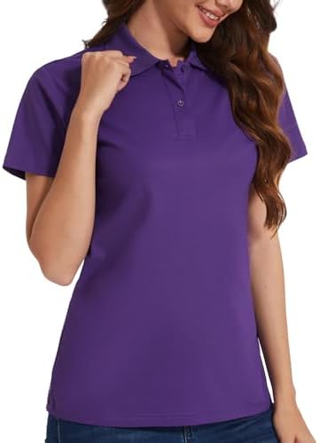 Short Sleeve Golf Polo in Dark Purple