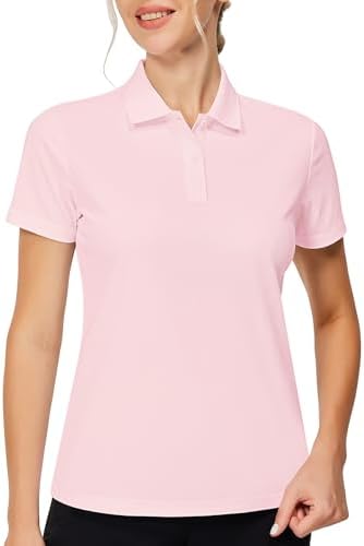 Short Sleeve Golf Polo in Light Pink