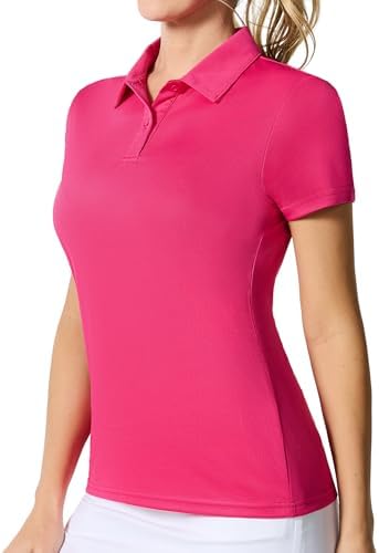 Short Sleeve Golf Polo in Rose Red