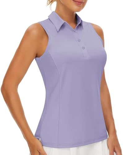 Sleeveless Collared Polo Tank in Purple