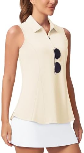 Sleeveless Peplum Polo in Beige